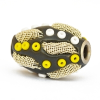 Black Beads Studded with Seed Beads & Accessories