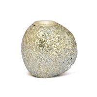 Silver Glitter Kashmiri Beads in Unusual Shape