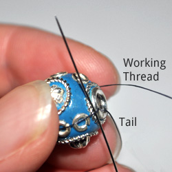 Step 2: Wrap Thread Around Rest Of The Bead