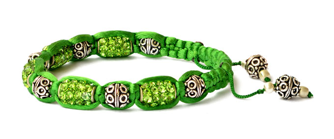 Green Shamballa Bracelet