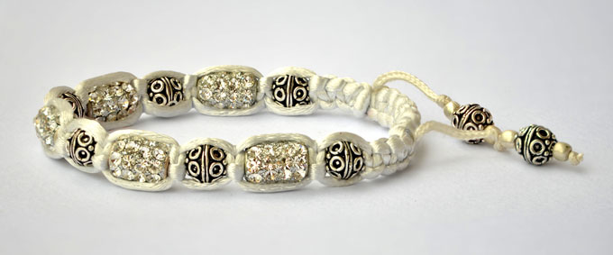 White Shamballa Bracelet