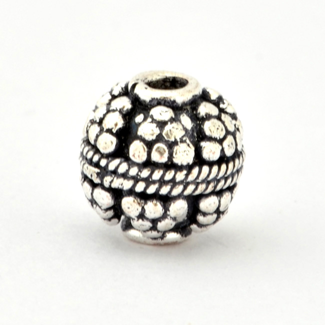 100gm Round Silver Plated Copper Beads in 11mm | Maruti Beads