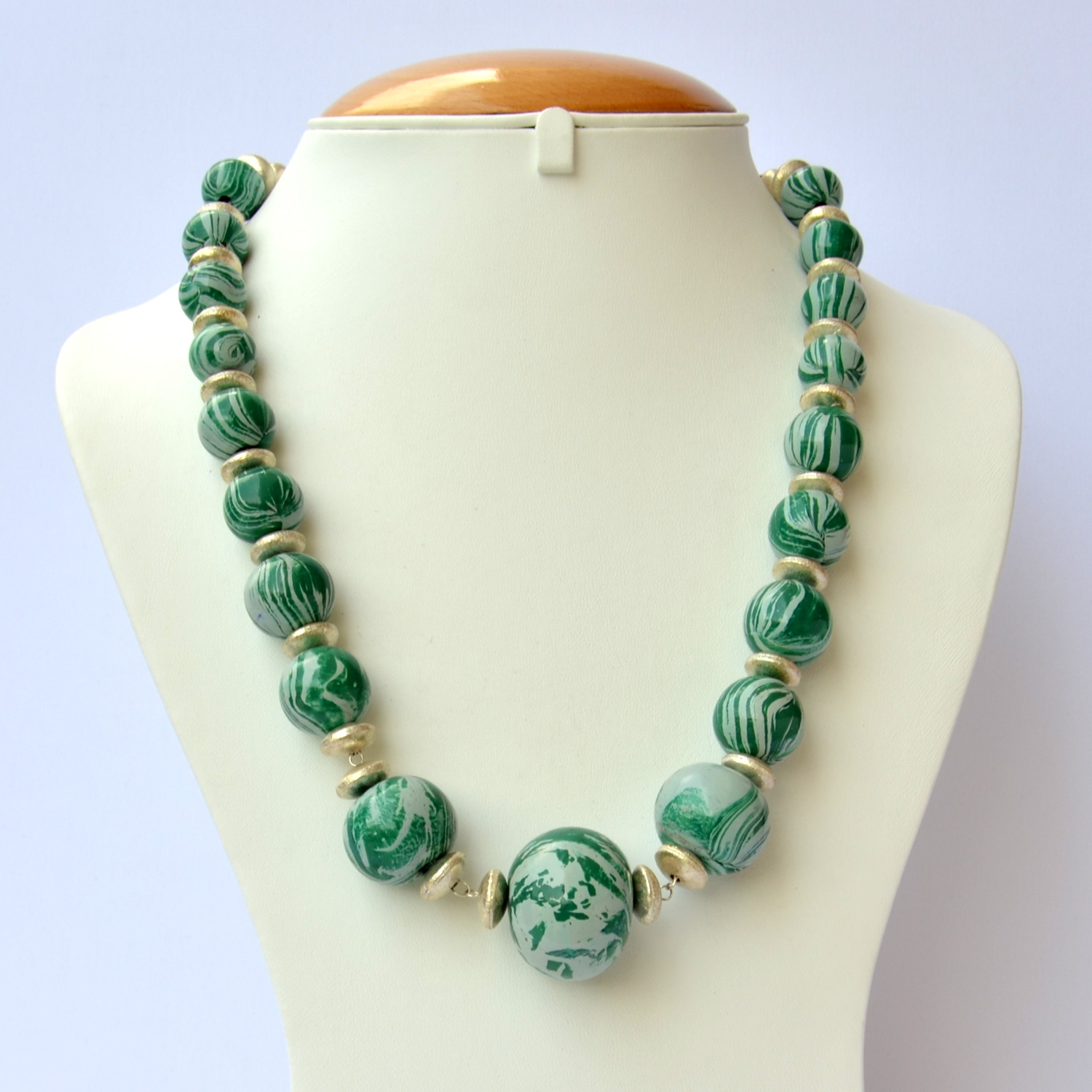 Handmade Green beaded necklace