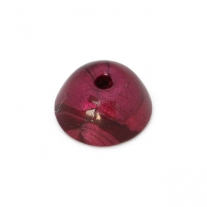 Deep-Pink Color Dome Beads with Maroon Color Spots