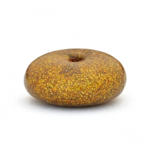 Golden Disc Shaped Lac Beads