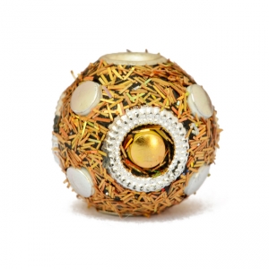 Golden Kashmiri Beads Studded with Silver Rings & Accessories