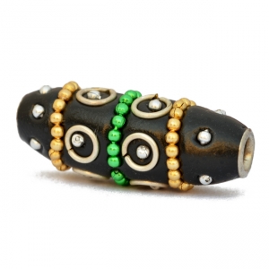 Black Kashmiri Beads Studded with Colorful Chains & Accessories