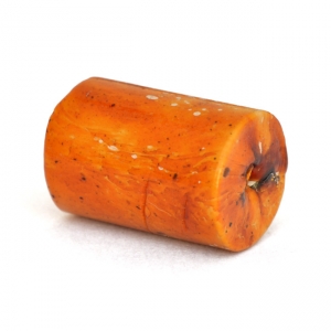 Cylindrical Orange Lac Beads