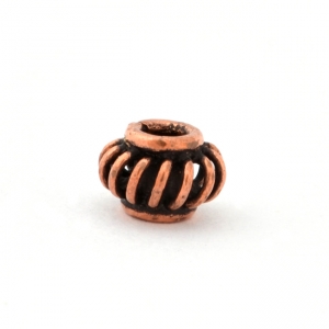 Rondelle Shaped Oxidized Copper Beads in 8x5mm