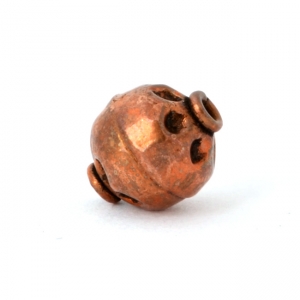 Round Oxidized Copper Beads in 11x10mm