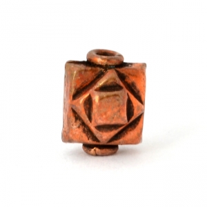 Oxidized Copper Square Beads in 10x8x8mm