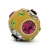 Yellow Beads Studded with Metal Rings & Pink + Green Rhinestones