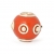 Red Round Beads Studded with Metal Rings & Metal Balls
