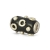 Black Cylindrical Beads Studded with Metal Rings & Accessories