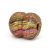 Dumbbell Shaped Golden Beads with Multicolor Stripes