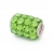 Green Cylindrical Rhinestone Beads