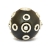 Black Round Beads Studded with Metal Rings + Balls