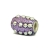 Purple Glitter Beads Studded with Metal Balls