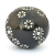 Black Lac Beads Studded with Metal Flowers & Metal Balls