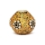 Golden Kashmiri Beads Studded with Silver Plated Flowers