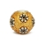 Golden Glitter Beads Studded with Silver Plated Flowers