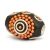 Black Cylindrical Beads Studded with Orange Metal Chains & Rings