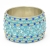 Handmade Blue Bangle Studded with Metal Accessories & Rhinestones