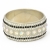 Handmade Gray Bangle Studded with Black, White & AB Rhinestones