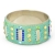 Handmade Green Bangle Studded with Rhinestones & Gemstone Powder