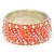 Handmade Red Bangle Studded with Metal Accessories & Rhinestones