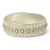 Gray Kashmiri Bangle Studded with Metal Rings & Rhinestones