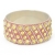 Pink Kashmiri Bangle Studded with Metal Rings, Chains & Rhinestones