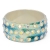 White & Blue Glitter Bangle Studded with Metal Rings & Rhinestones