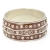 Brown Kashmiri Bangle Studded with Metal Chains, Rings & Flowers