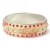 White & Red Glitter Bangle Studded with Metal Rings & Rhinestones