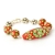 Handmade Bracelet having Red Beads with Green Rhinestones