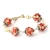 Handmade Bracelet with Red Maruti Beads having Metal Rings & Rhinestones