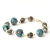 Handmade Bracelet having Blue Beads with Silver Plated Rings & Balls