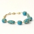 Handmade Bracelet having Blue Beads with Metal Rings & Metal Balls