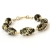 Handmade Bracelet having Black Beads with Metal Rings & Chains