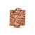 Designer Oxidized Copper Square Beads in 14x12x3mm
