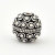 100gm Round Silver Plated Copper Beads in 12mm