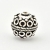 100gm Round Silver Plated Copper Beads in 13mm