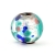 Transparent Round Glass Beads with Multicolor Spots