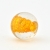 Transparent Round Glass Beads with Yellow Hole Lining