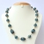 Handmade Blue Necklace Studded with Metal Hearts & Flowers