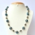 Blue Handmade Necklace Studded with Metal Rings & Metal Balls