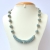 Blue Handmade Necklace Studded with Metal Rings & Rhinestones