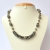 Black Handmade Necklace Studded with Seed Beads & Rhinestones