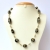 Handmade Black Necklace Studded with Metal Heart, Chain & Accessories